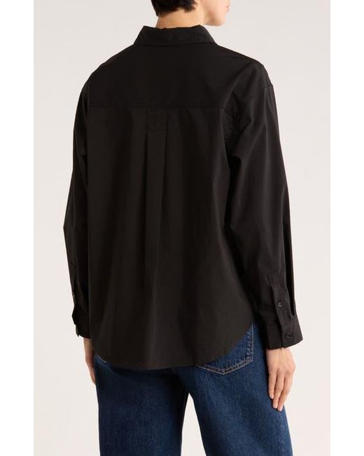 Truth Black Drop Shoulder Button-Up Shirt