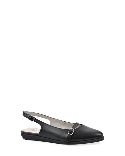 White Mountain White Milona Slingback Flat