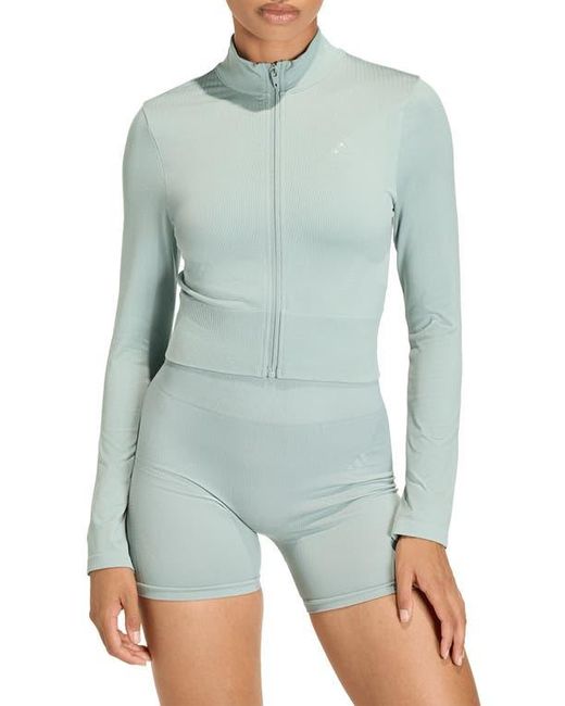 Adidas Blue Knit Training Jacket