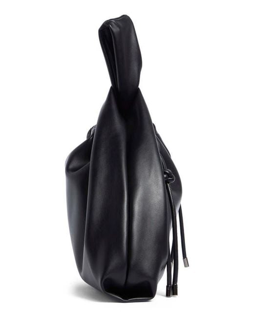 BCBGMAXAZRIA Black Corded Drawstring Bag