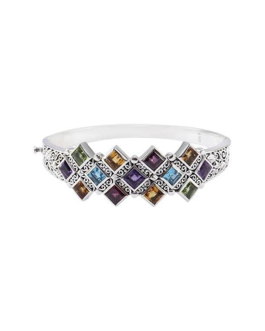 Samuel B. Blue Multi-Stone Bangle Bracelet
