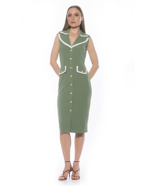Alexia Admor Green Jean Sheath Dress