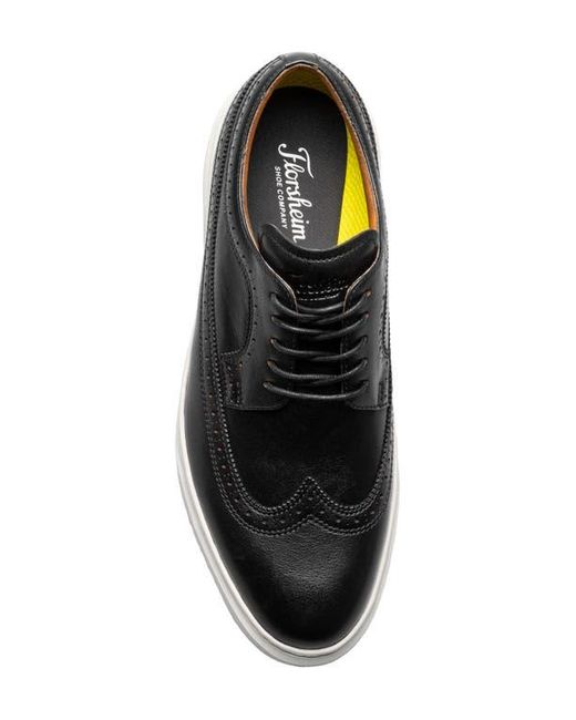 Florsheim Black Premier Wingtip Leather Sneaker for men