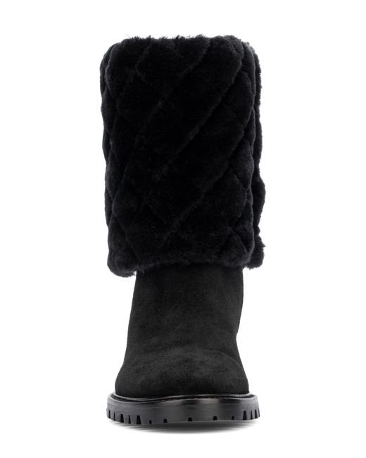 Aquatalia Casandra Genuine Shearling Winter Boot in Black Lyst