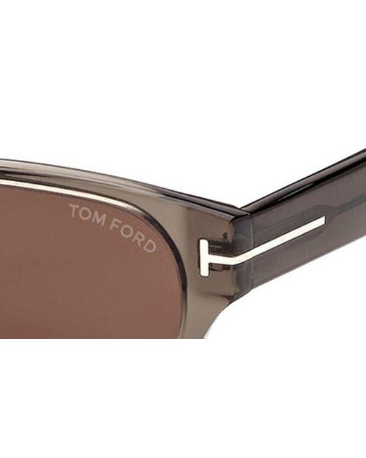 Tom Ford Brown 54mm Square Sunglasses for men