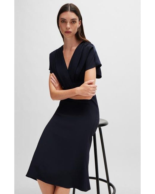 Boss Blue Debasa Twist Front Dress