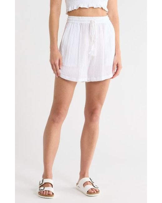 Vitamin A Blue Costa Organic Cotton Cover-Up Shorts