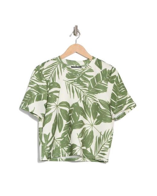 Tahari Green Print Top