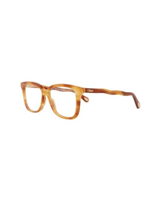 Chloé Brown 52Mm Rectangular Optical Glasses