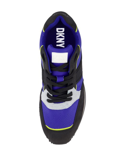 DKNY Blue Mixed Media Sneaker for men