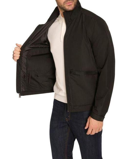 Cole Haan Black Packable Rain Jacket for men