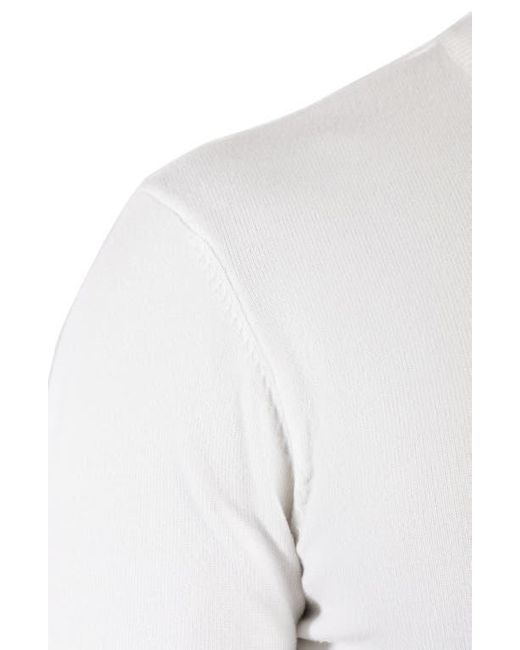 Xray Jeans White Mock Neck Knit Sweater for men