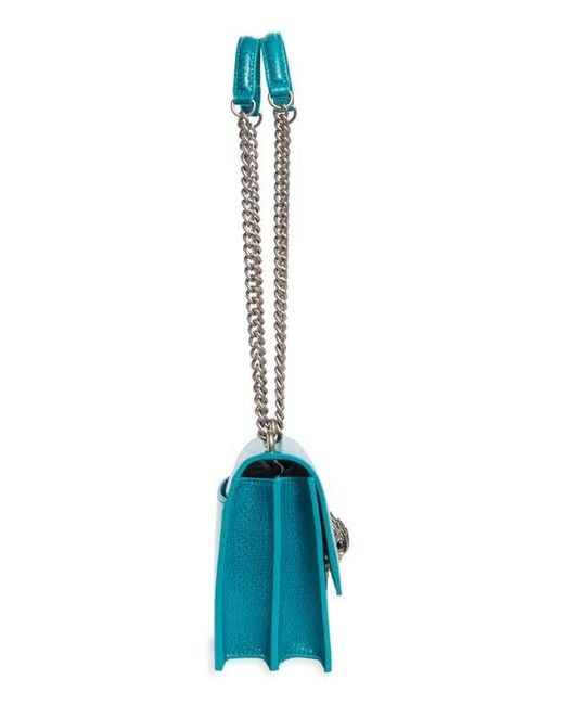 Kurt Geiger Blue Shoreditch Snakeskin Embossed Leather Crossbody Bag