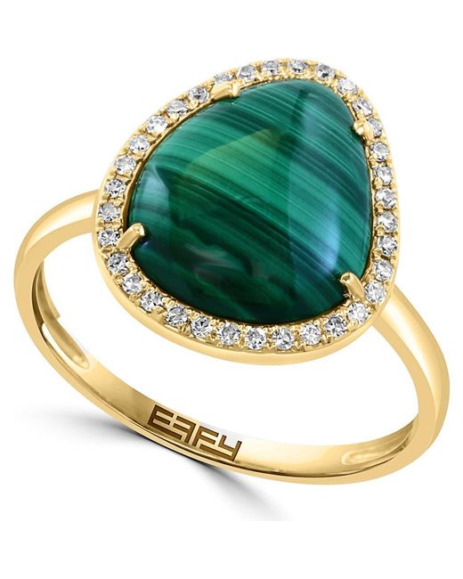 Effy Blue Malachite & Diamond Ring