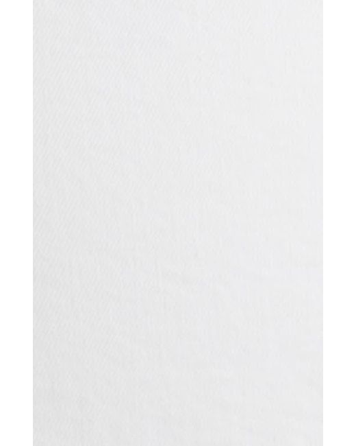 DAZE White Bottom Line High Waist Distressed Denim Cutoff Shorts
