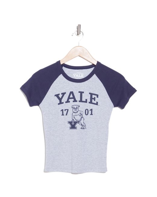 THE VINYL ICONS Blue Yale Cotton Blend Graphic T-shirt