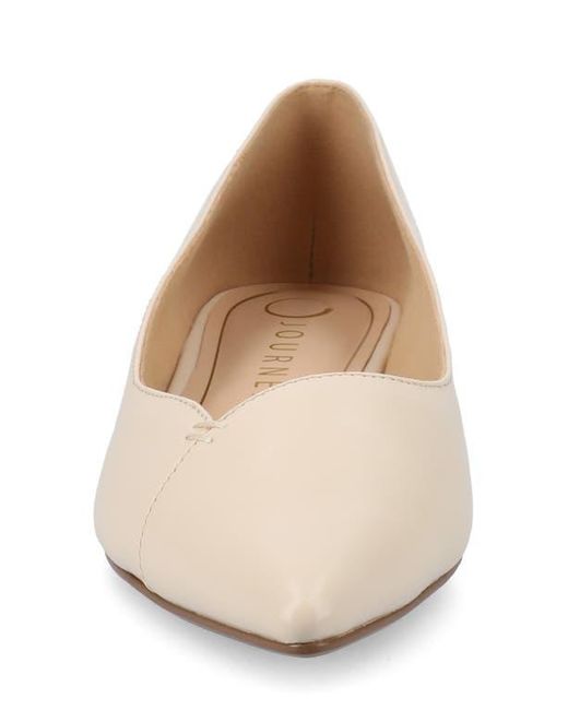 Journee Collection Natural Carmin Pointed Toe Flat
