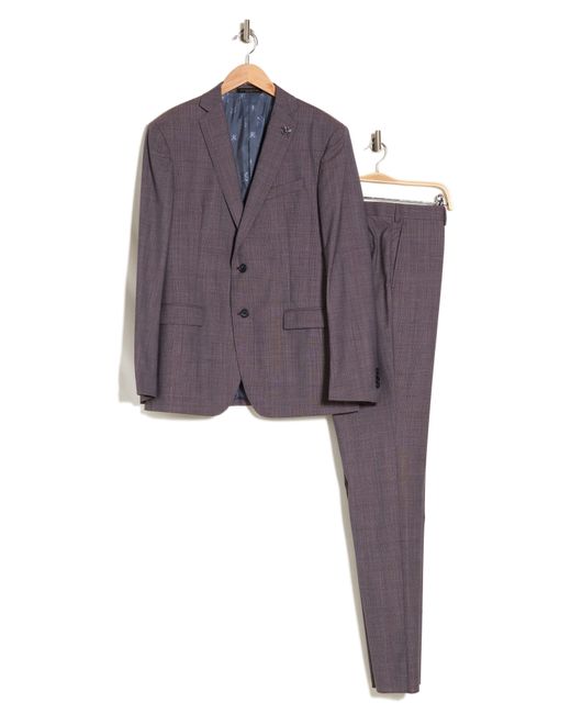 John Varvatos Purple Bleecker Wool Suit for men