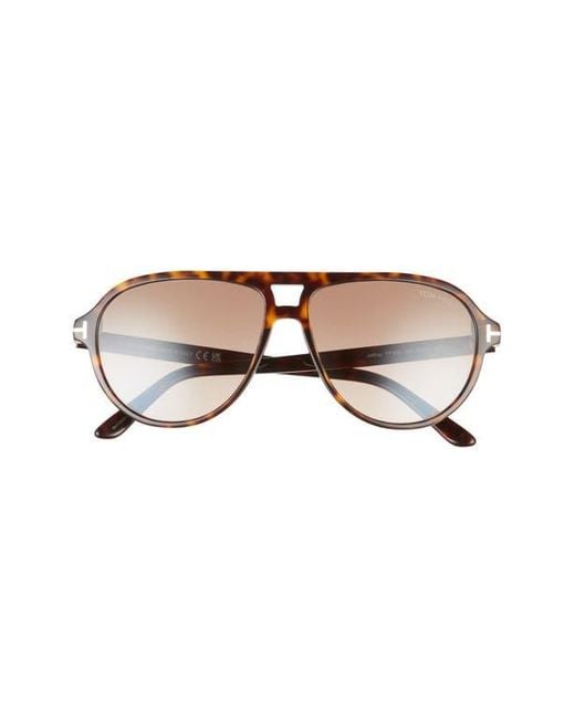 Tom Ford Jeffrey 59Mm Gradient Pilot Sunglasses for Men | Lyst display picture 1