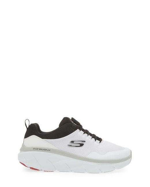Skechers White D'Lux Walker Lace-Up Sneakers for men