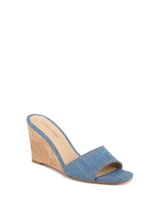 Veronica Beard Blue Ellen Wedge Slide Sandal
