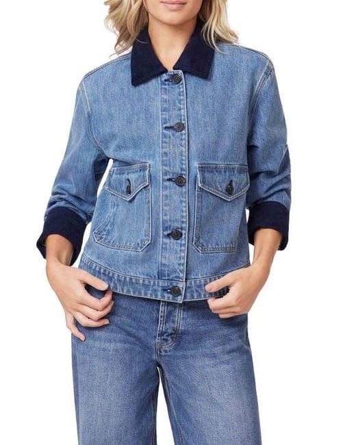 Scotch & Soda Blue Chore Crop Denim Jacket