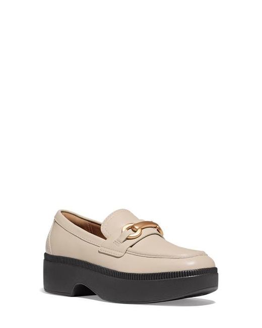 Fitflop White F-Luma Chunky Snaffle Bit Platform Loafer