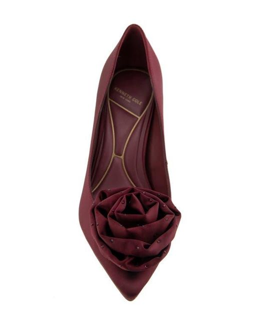 Kenneth Cole Purple Romi Rosette Pointed Toe Pump