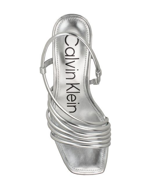 Calvin Klein White Holand Strappy Sandal