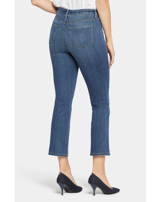 NYDJ Blue Crop High Waist Slim Bootcut Jeans
