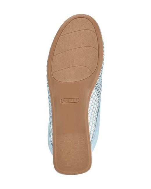 Nine West White Daniela Mesh Mule