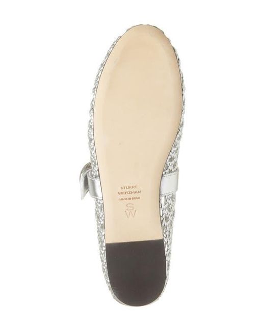 Stuart Weitzman White Thea Mary Jane Flat