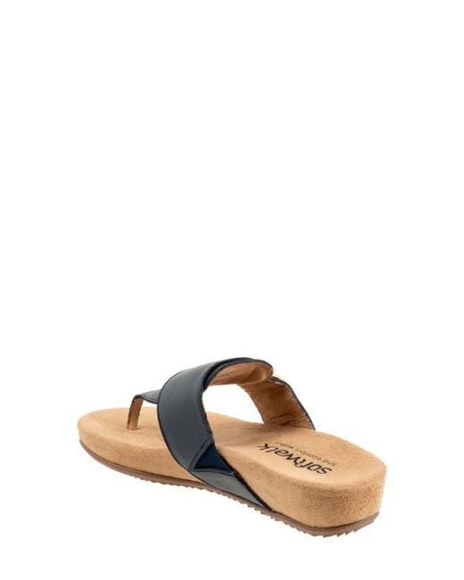 Softwalk® Blue Belize 2.0 T-Strap Sandal