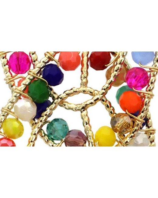 Panacea Multicolor Crystal Link Drop Earrings