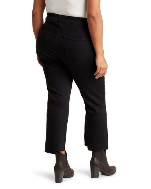 Democracy Black Ab Tech Spliced Side Step Hem Jeans