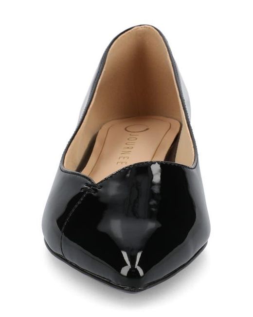 Journee Collection Black Carmin Pointed Toe Flat