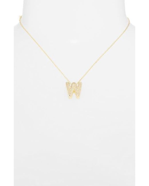 Leith Green Pavé Cubic Zirconia Initial Pendant Necklace