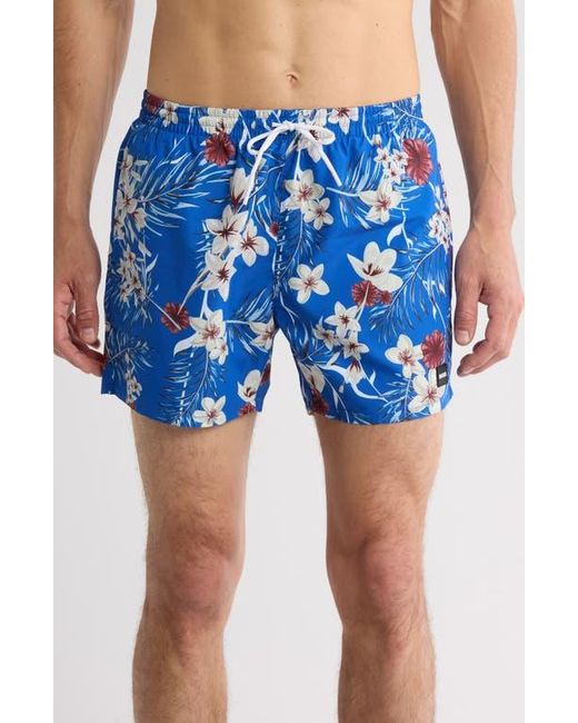 Boss Blue Piranha Recycled Polyester Swim Trunks for men