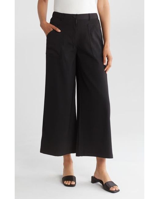 Max Studio Black Crop Wide Leg Pants