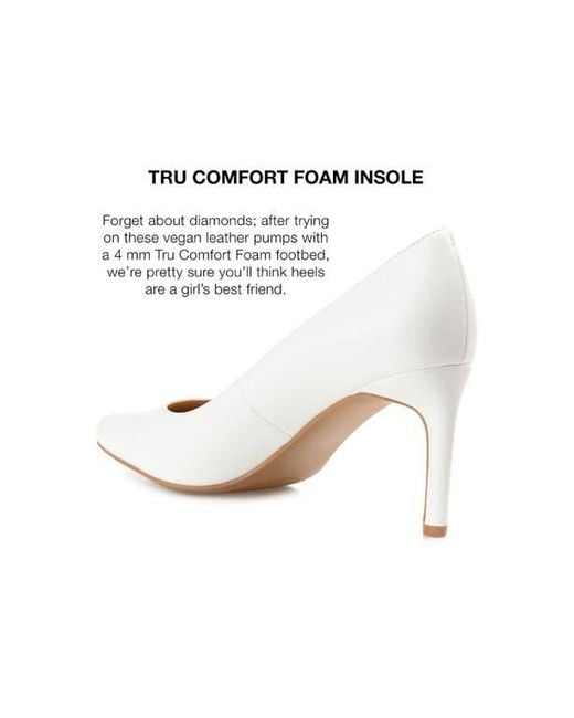 Journee Collection White Monalee Pump