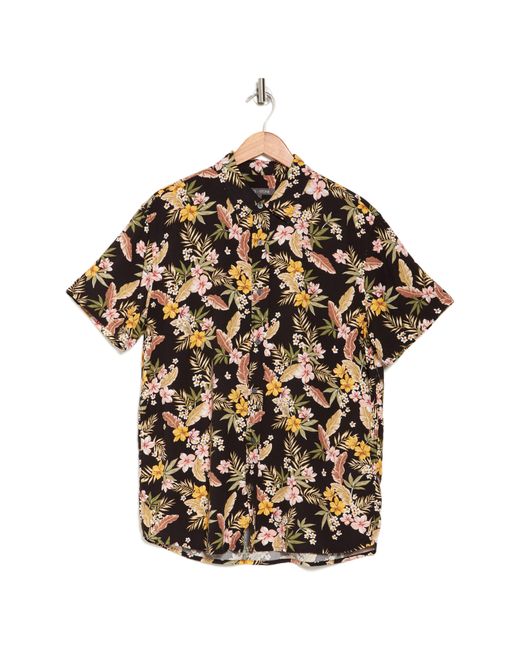 Slate & Stone Multicolor Floral Print Short Sleeve Button-up Shirt for men