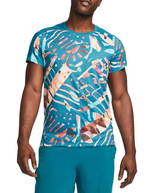 Nike Blue Slam Top Ny Dri-fit Crewneck Tennis T-shirt for men