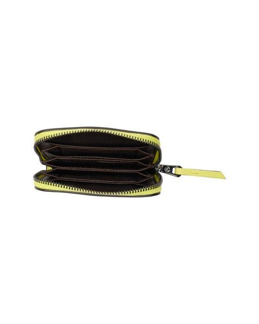 Longchamp Yellow Lc3D Zip Card Case