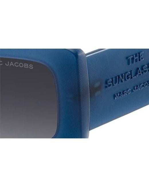 Marc Jacobs Blue 53Mm Gradient Rectangular Sunglasses