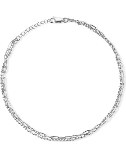 Glaze Jewelry Metallic Layered Chain Anklet