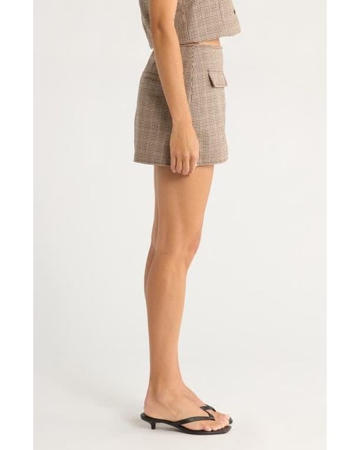 Blank NYC Natural Plaid Skirt