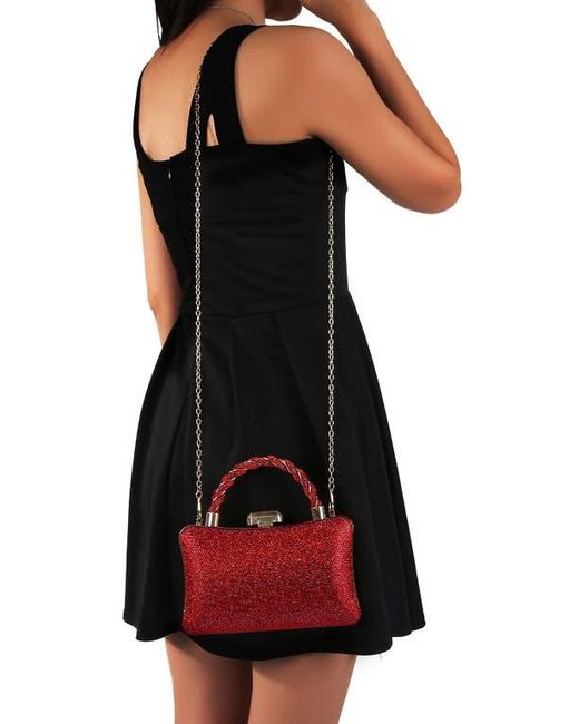 BERNESS Red Rhinestone Clutch