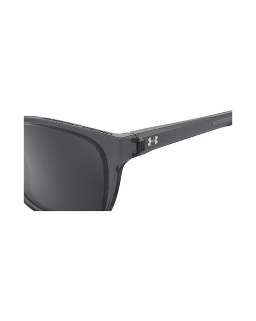 Under Armour Gray 55Mm Gradient Polarized Rectangular Sunglasses