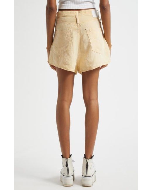 R13 Natural Double Loop Venti Linen Shorts