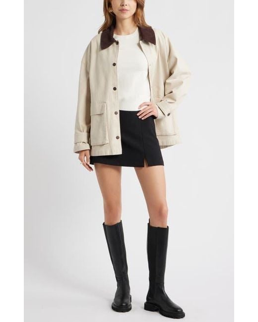 Open Edit Natural Canvas Barn Jacket